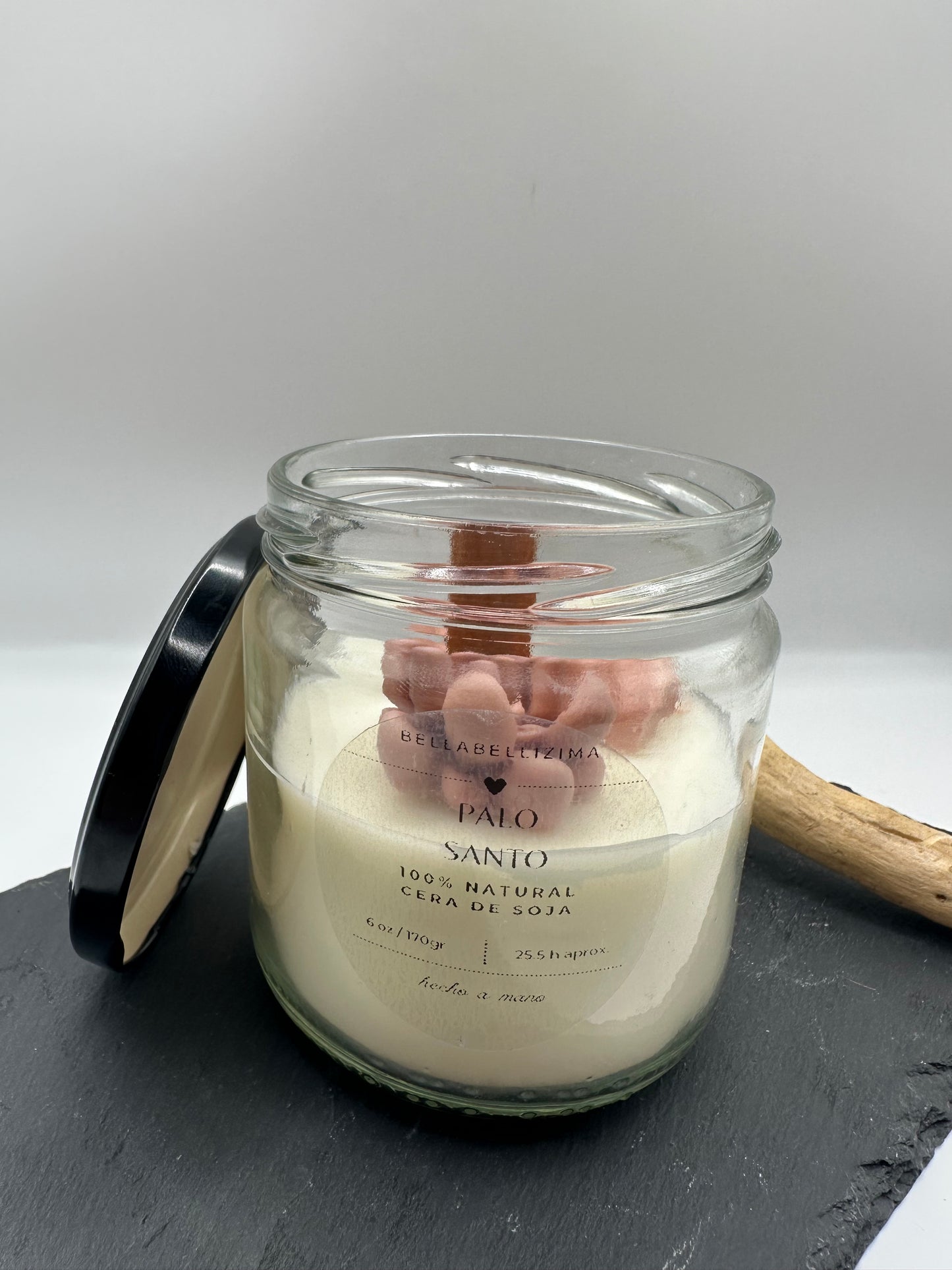 Velas mecha madera