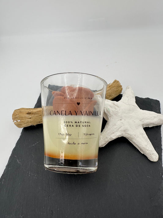 Vela decorativa vaso Canela y vainilla