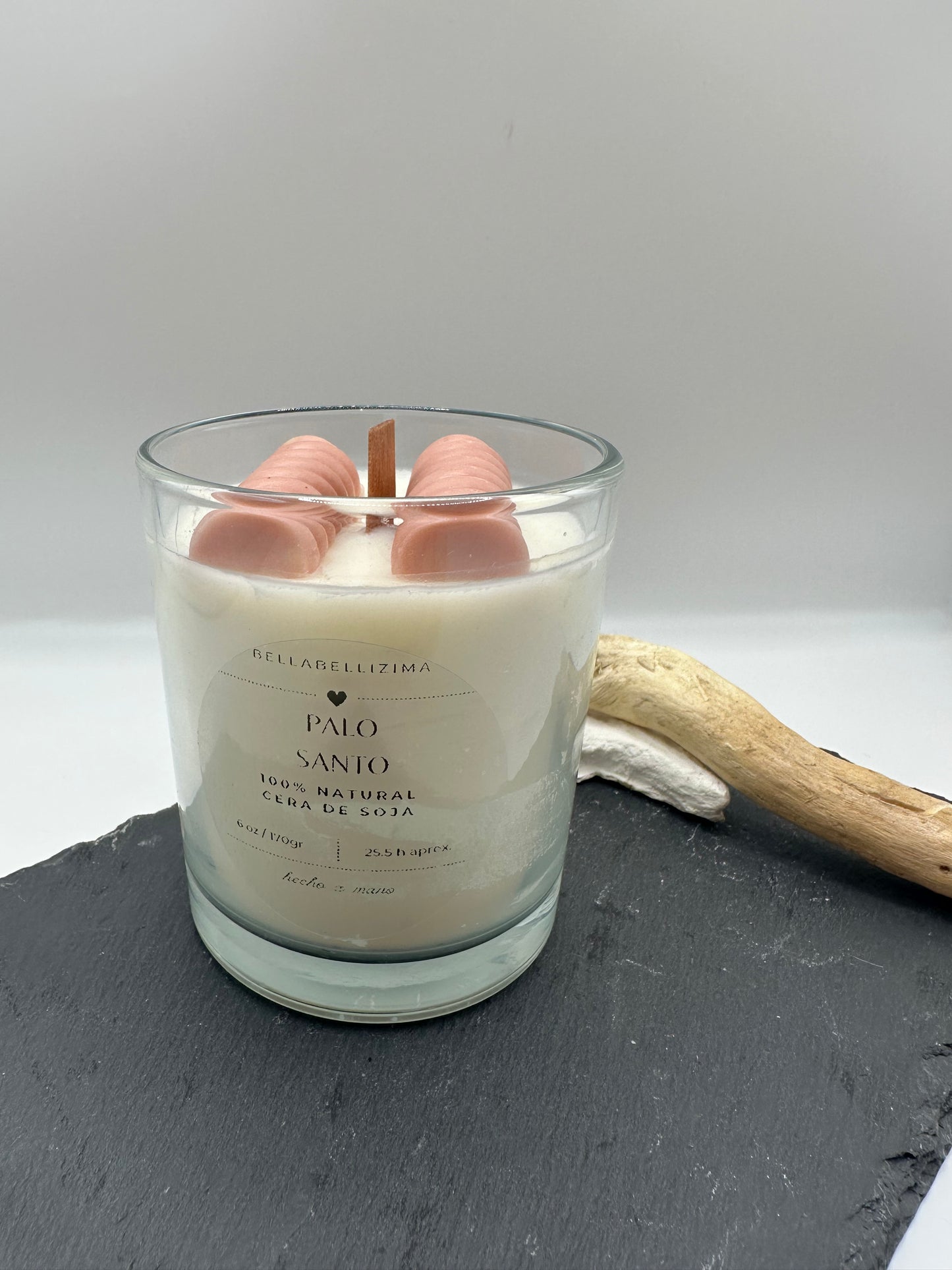 Velas mecha madera